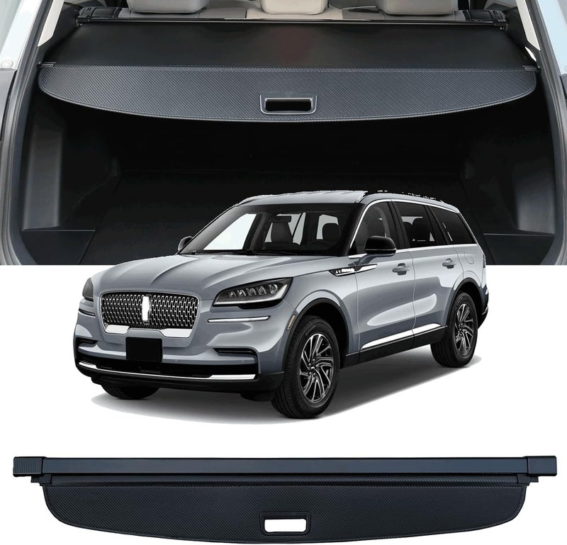 AQAE Cargo Cover Compatible with 2020-2024 2025 2026 Lincoln Aviator Trunk Cover Retractable Rear Trunk Security Cover Aviator Accessories Shielding Shade Privacy Screen Lincoln Aviator Cargo Cover - Image 1